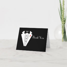 Trauzeugendanken schwarze Tuxedo-Bogen-Krawatte Dankeskarte