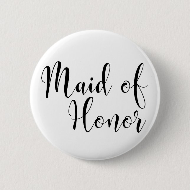 Trauzeugin 2 Schwarze Schrift Typografie (30) Button (Vorderseite)