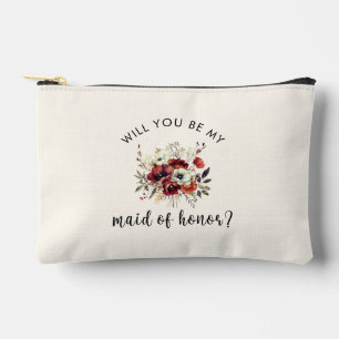 Trauzeugin Antrag Blumen Schminktasche Zubehörtasche