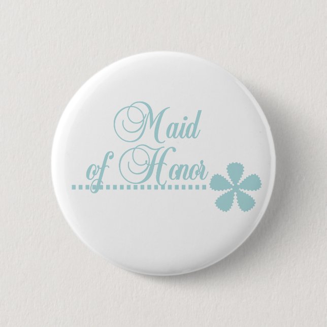 Trauzeugin-aquamarine Eleganz Button (Vorderseite)