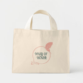 Trauzeugin Art Nouveau Pink Butterfly Mini Stoffbeutel