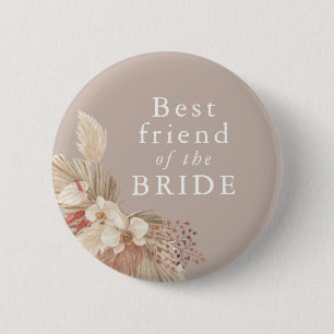 Trauzeugin Boho Pampas Gras Button