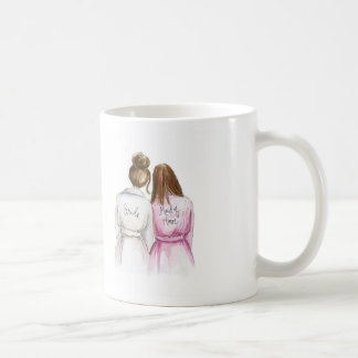 Trauzeugin-Br-Brötchen-Braut-Br-langes Mädchen Kaffeetasse