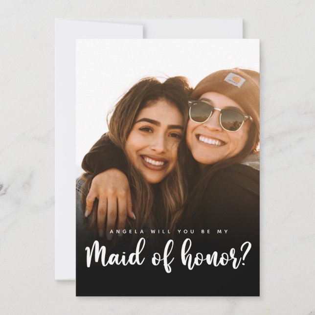 Trauzeugin bridal Vorschlag Flat Card (Vorderseite)