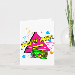 Trauzeugin Bridesmaid Bride Squad Retro Bac Karte