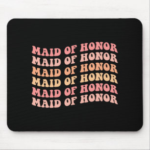 Trauzeugin Bridesmaid Retro Groovy Bachelorette Mousepad