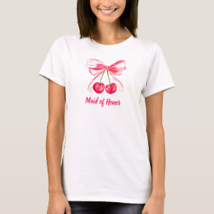 Trauzeugin Coquette Pink Bow Hochzeit T-Shirt