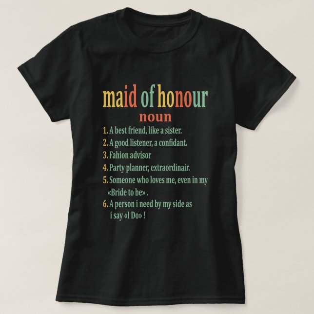 Trauzeugin Definition - Brautparty Bridesmaid T-Shirt (Design vorne)