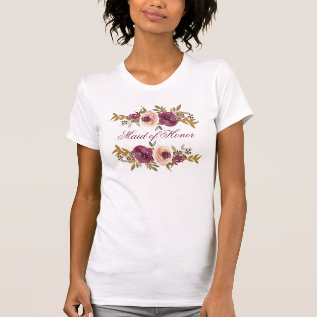 Trauzeugin des Blumenwassers T-Shirt (Vorderseite)
