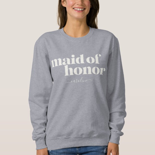 Trauzeugin Einfache Minimalistische moderne Bezeic Sweatshirt (Vorderseite)
