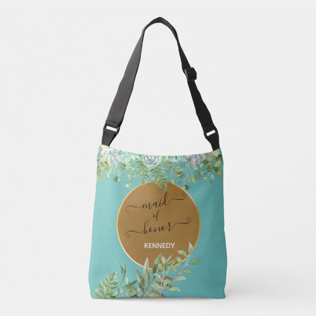 Trauzeugin Fab Aquamariner Crossbody Bag Tragetaschen Mit Langen Trägern (Vorderseite)