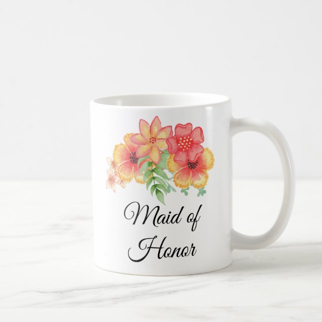 Trauzeugin Floral Bouquet Tasse (Rechts)