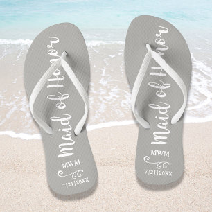 Trauzeugin Gastgeschenk Hochzeit Name Monogramm Gr Flip Flops