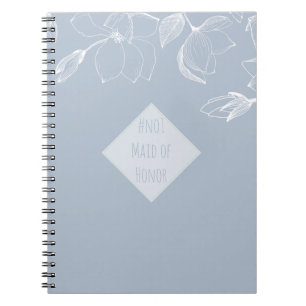 TRAUZEUGIN GIFT Dusty Blue White Magnolias Notizblock