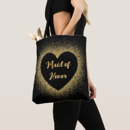 Trauzeugin Gold Glitzer Elegante Script Hochzeit Tasche