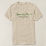 Trauzeugin Green Beige Wedding Party Outfit T-Shirt<br><div class="desc">Wählen Sie Ihren Fave fit - T - Shirt, überdimensionales Tee für einen Badeanzug oder Schlaf-Shirt, Sweatshirt oder Hoodie. Pair es mit Old Money ästhetischen Grün-und Beige Taschen, Geschirrtücher und Strandtücher. Ob Sie nun zum Brunch, zum Tanzen der ganzen Nacht oder einfach nur zur Koordination der niedlichen Vorehelichen gehen, das...</div>