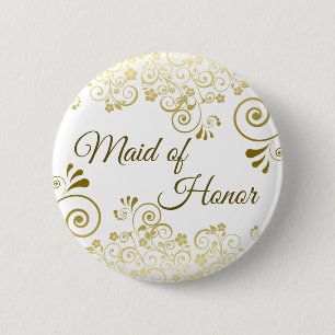 Trauzeugin Hochzeit von Gold Filigree Button