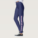 Trauzeugin Junggeselinnen-Abschied Outfit in Blau Leggings<br><div class="desc">Ein lustiges Geschenk für das gesamte Brautparty zu tragen zum Junggeselinnen-Abschied und mehr. Sowohl Text als auch Hintergrundfarbe können geändert werden.</div>