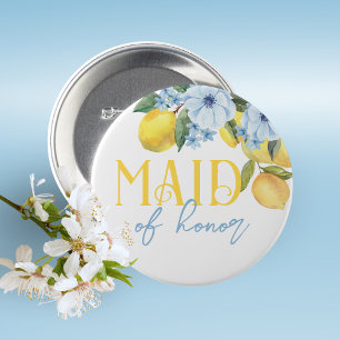 Trauzeugin Lemon Brautparty Button auf Button