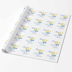 Trauzeugin mit gelben Tulips Geschenkpapier