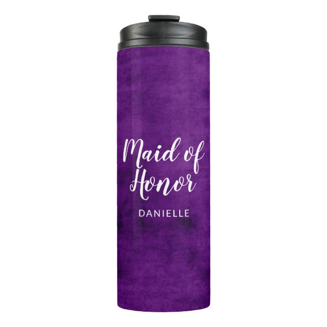 Trauzeugin Mit Monogramm Bridal Wedding Party Thermosbecher (Vorderseite)