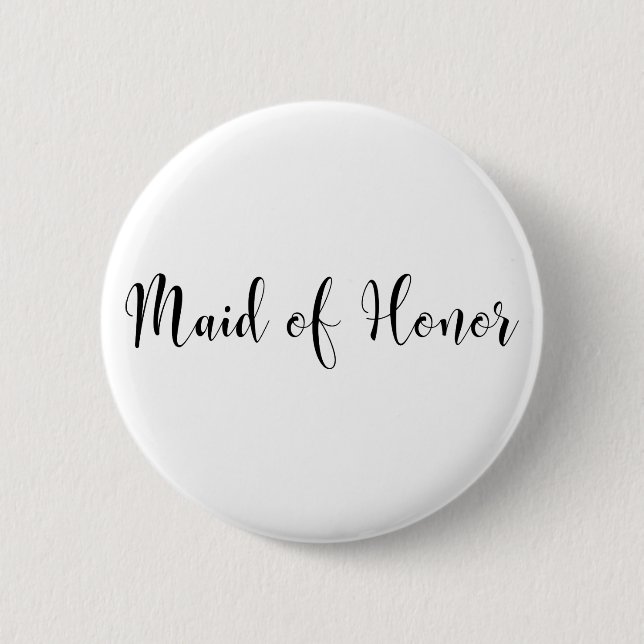 Trauzeugin Modern Black Script Typografie (30) Button (Vorderseite)