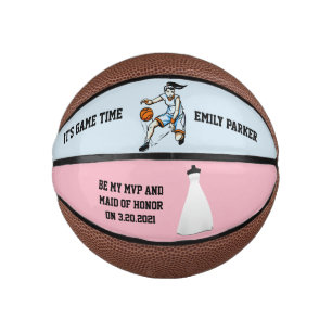 Trauzeugin oder Bridesmaid Invite Mini Basketball
