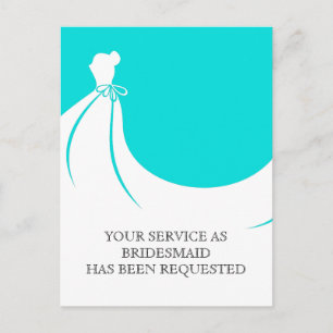 Trauzeugin oder Bridesmaid Postcard Einladung