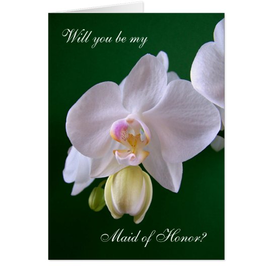 Trauzeugin. Orchideen-Blume Karte