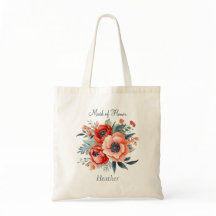 Trauzeugin Peach floral Custom Wedding Geschenk
