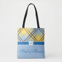 Trauzeugin Personalisiert Name Tartan Bridesmaid Tasche