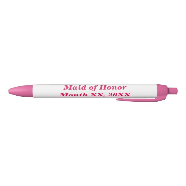 Trauzeugin Pink Mustache Pen Kugelschreiber (Unterseite)