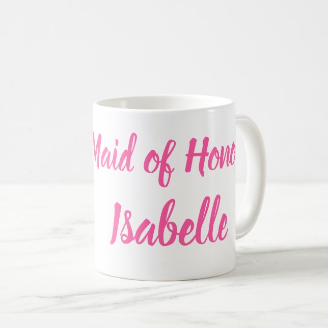 Trauzeugin Rosa Individuelle Name Geschenke Hochze Kaffeetasse (VorderseiteRechts)