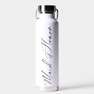 Trauzeugin   Schwarze, moderne Schrift Trinkflasche