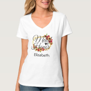 Trauzeugin Sonnenblumen Rose Blumengeschenk T-Shirt