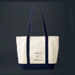 Trauzeugin Tasche<br><div class="desc">Tote Tasche in Naturblau/Marineblau mit Text; Trauzeugin. Passen Sie dieses Objekt an oder kaufen Sie, wie es ist.</div>