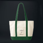 Trauzeugin Tasche<br><div class="desc">Tote-Tasche in grün/grün mit Text; Trauzeugin. Passen Sie dieses Objekt an oder kaufen Sie, wie es ist.</div>