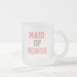Trauzeugin-Tasse Mattglastasse<br><div class="desc">Hellrosa Brautentwurf schaut auf dieser mattierten Tasse groß. Wählen Sie oben zusammenpassende Tassen für die Erholung Ihres Brautparty aus</div>