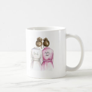 Trauzeugin? Tassen-brünette Braut-brünettes Kaffeetasse