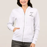 "Trauzeugin/Teambricht" Fleece Hoodie<br><div class="desc">Diese amerikanischen Apparel Hoodies werden Junggeselinnen-Abschieden so viel Spaß machen, etc. "Trauzeugin" auf der Vorderseite und "Teambride" auf der Rückseite. Kann geändert werden, um zu sagen, was Sie wollen.</div>