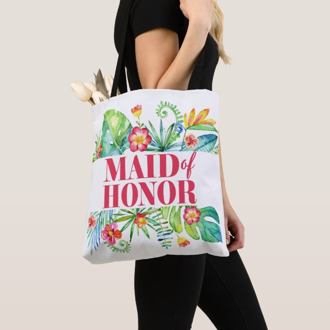 Trauzeugin Tropical Beach Hochzeit in Urlaubsort Tasche (Von Nahem)