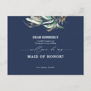Trauzeugin von Goldgrün / Vorschlag von Bridesmaid Einladung