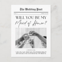 Trauzeugin Vorschlag, USA Customizable Newspaper