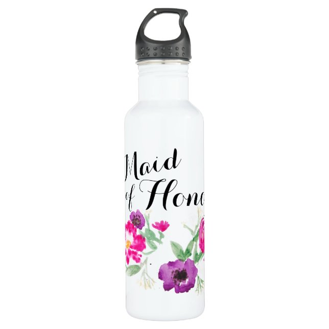 Trauzeugin Wasser Blume Wasser Trinkflasche (Vorderseite)