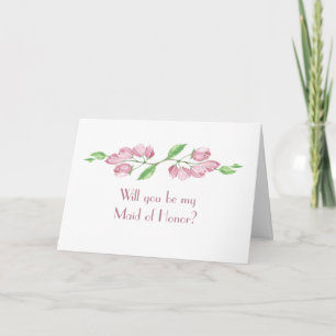 Trauzeugin Watercolor Cherry Blossom Hochzeit Einladung