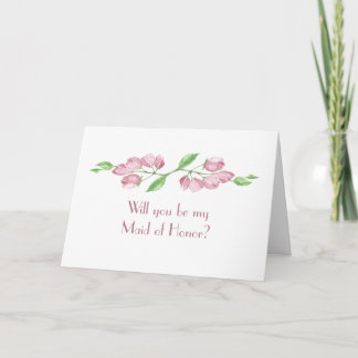Trauzeugin Watercolor Cherry Blossom Hochzeit Einladung