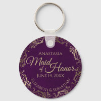 Trauzeugin Wedding Gift Plum Lila & Gold