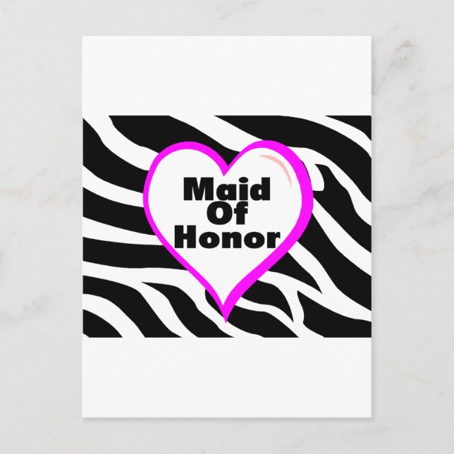 Trauzeugin Zebra Postkarte (Vorderseite)