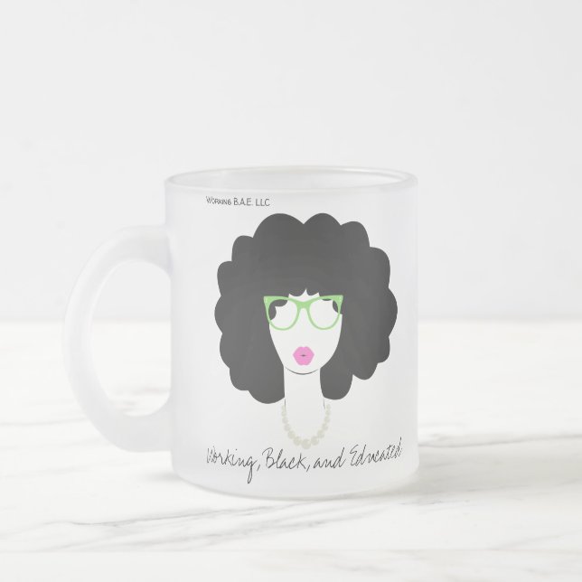 Travail B.A.E. Mug congelé (édition rose et verte) (Gauche)