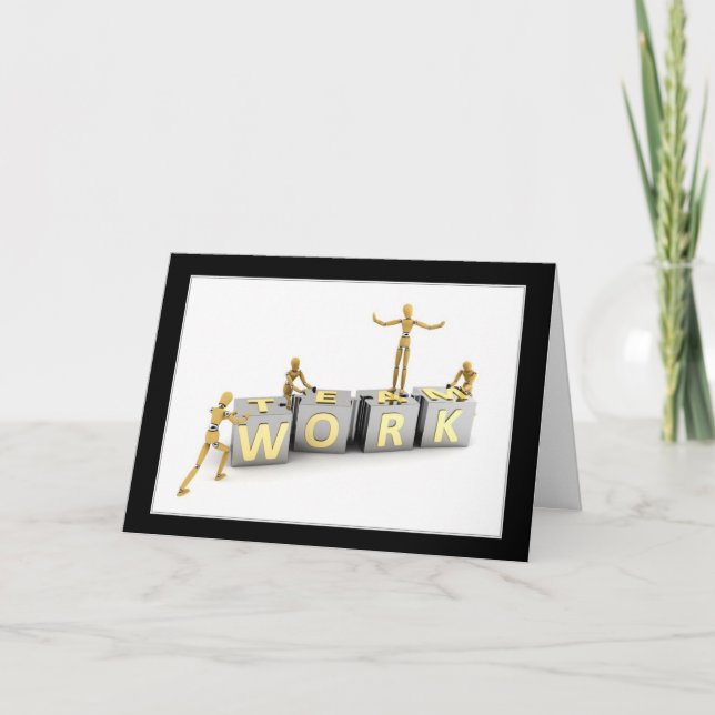 Travail d'équipe - carte de remerciements (Devant)